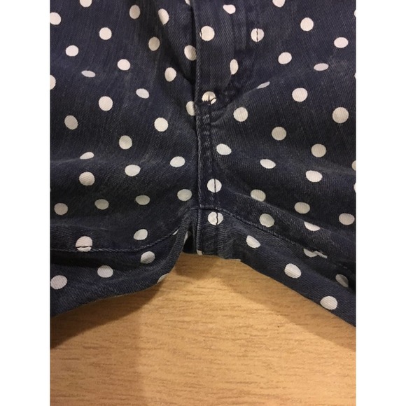 Ag Adriano Goldschmied Polka Dot "The Stevie Ankle" Jeans 25R Navy Blue& White - Picture 4 of 12